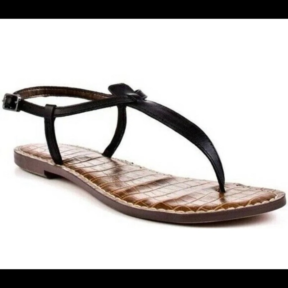 Sam Edelman Gigi Leather T Strap Flat Sandal